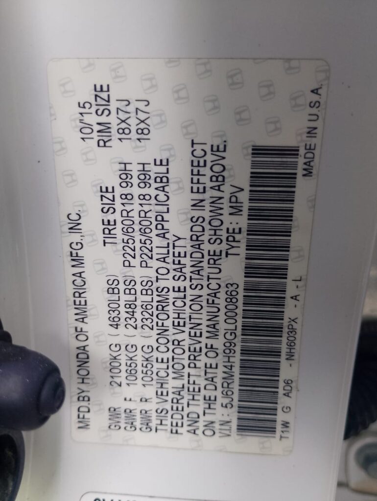 Honda CR-V Touring 2016